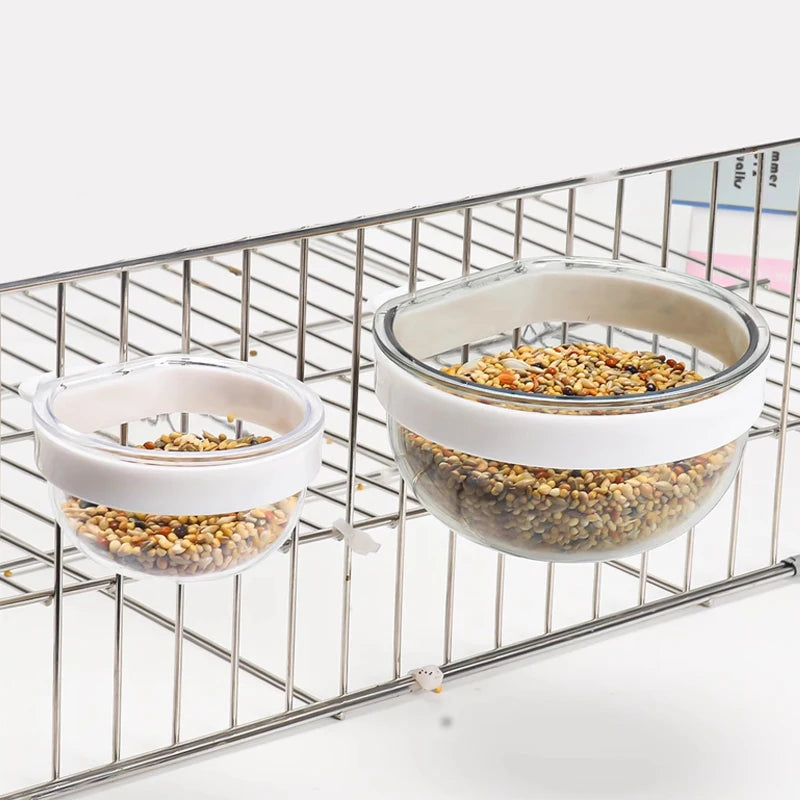 Detachable Clear Bird Feeding Bowl