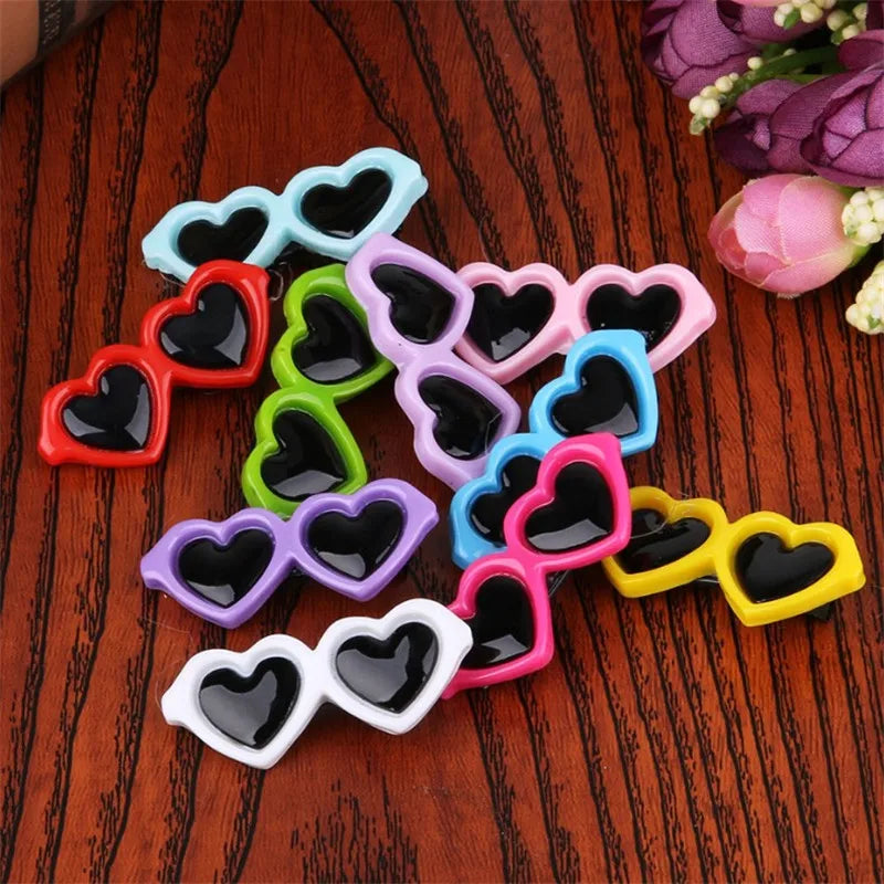 Heart Sunglasses Pet Hair Clip
