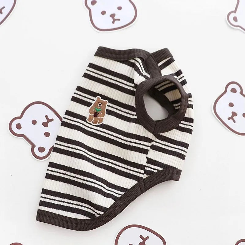 Striped Breathable Cat Vest
