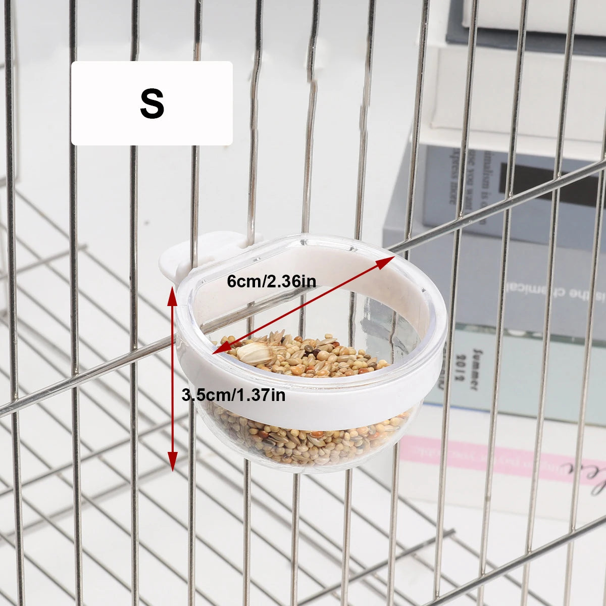 Detachable Clear Bird Feeding Bowl