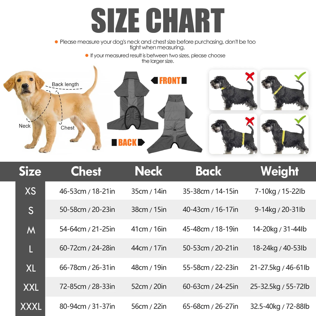 Fullbody Windproof Dog Snowsuit