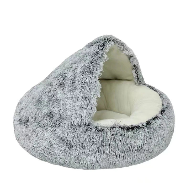 Covered Plush Cave Bed